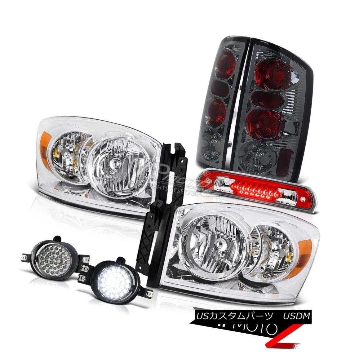 ヘッドライト Euro Headlight Tinted Tail Lights LED Fog High Stop Red 2006 Dodge Ram SRT-10 ユーロヘッドライトテイテッドテールライトLED Fogハイストップレッド2006 Dodge Ram SRT-10 【並行輸入品】