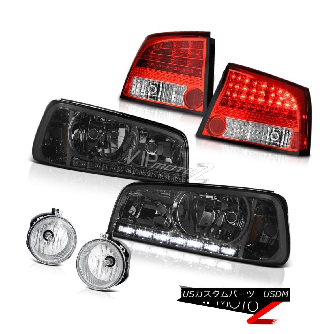 ヘッドライト Left Right Smoke Headlights Chrome Tail Lamps 06-08 Charger 3.5L Bumper Foglamps 左右煙ヘッドライトクロームテールランプ06-08充電器3.5Lバンパーフォグランプ 【並行輸入品】