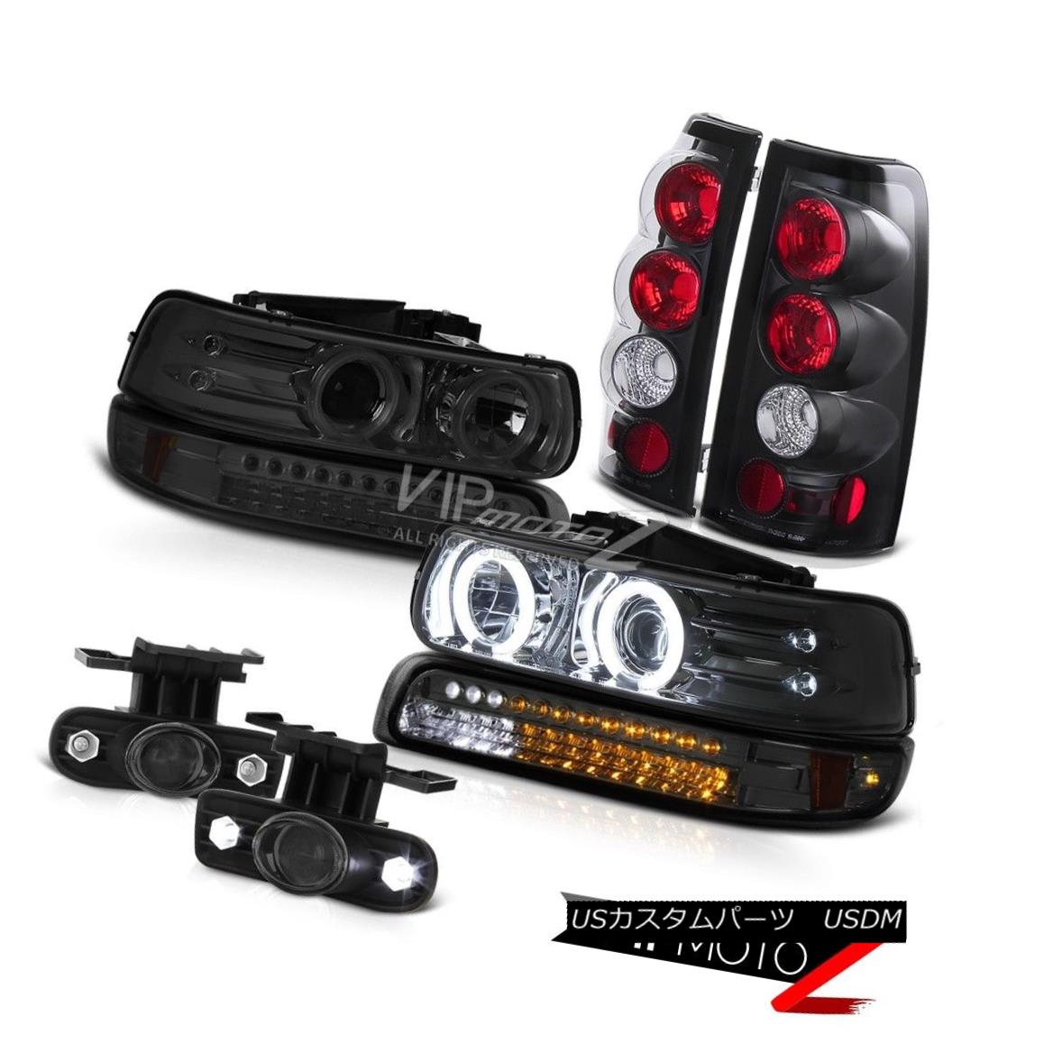 ヘッドライト Smoke C.C.F.L Headlamps LED Reverse TailLights Bumper Fog 99-02 Silverado 2500HD 煙C.C.F.LヘッドランプLED逆テールライトバンパーフォグ99-02 Silverado 2500HD 【並行輸入品】