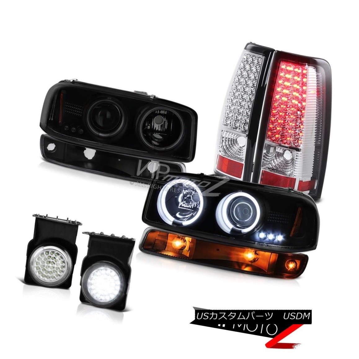 ヘッドライト 03 04 05 06 Sierra C3 Fog lights tail lamps matte black turn signal headlamps 03 04 05 06シエラC3フォグライトテールランプマットブラックターンシグナルヘッドライト 【並行輸入品】