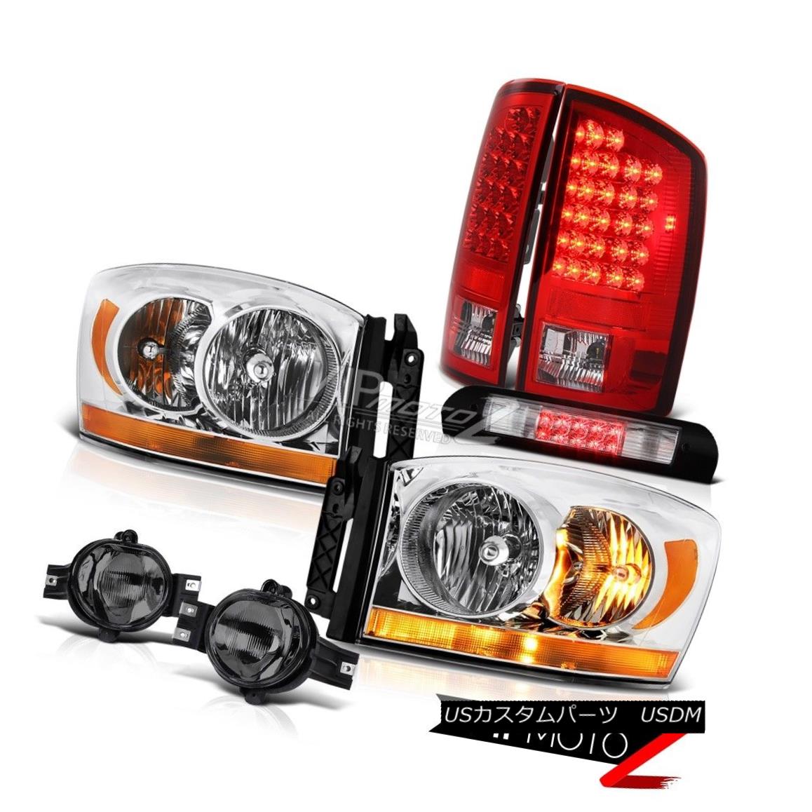 ヘッドライト 2006 Ram Slt Headlights Smoked Fog Lamps Third Brake Lamp Red Clear Rear Lights 2006 Ram Sltヘッドライトスモークフォグランプ第3ブレーキランプレッドクリアリアライト 【並行輸入品】