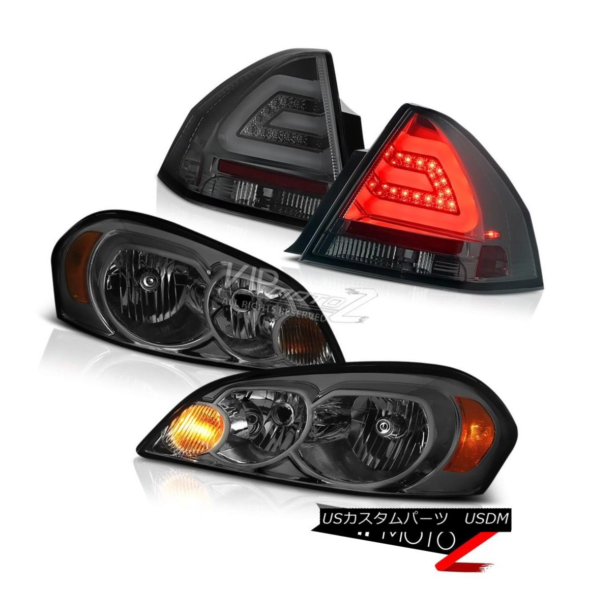 ヘッドライト 06-13 CHEVY IMPALA LT Smokey parking brake lights headlamps LED SMD \