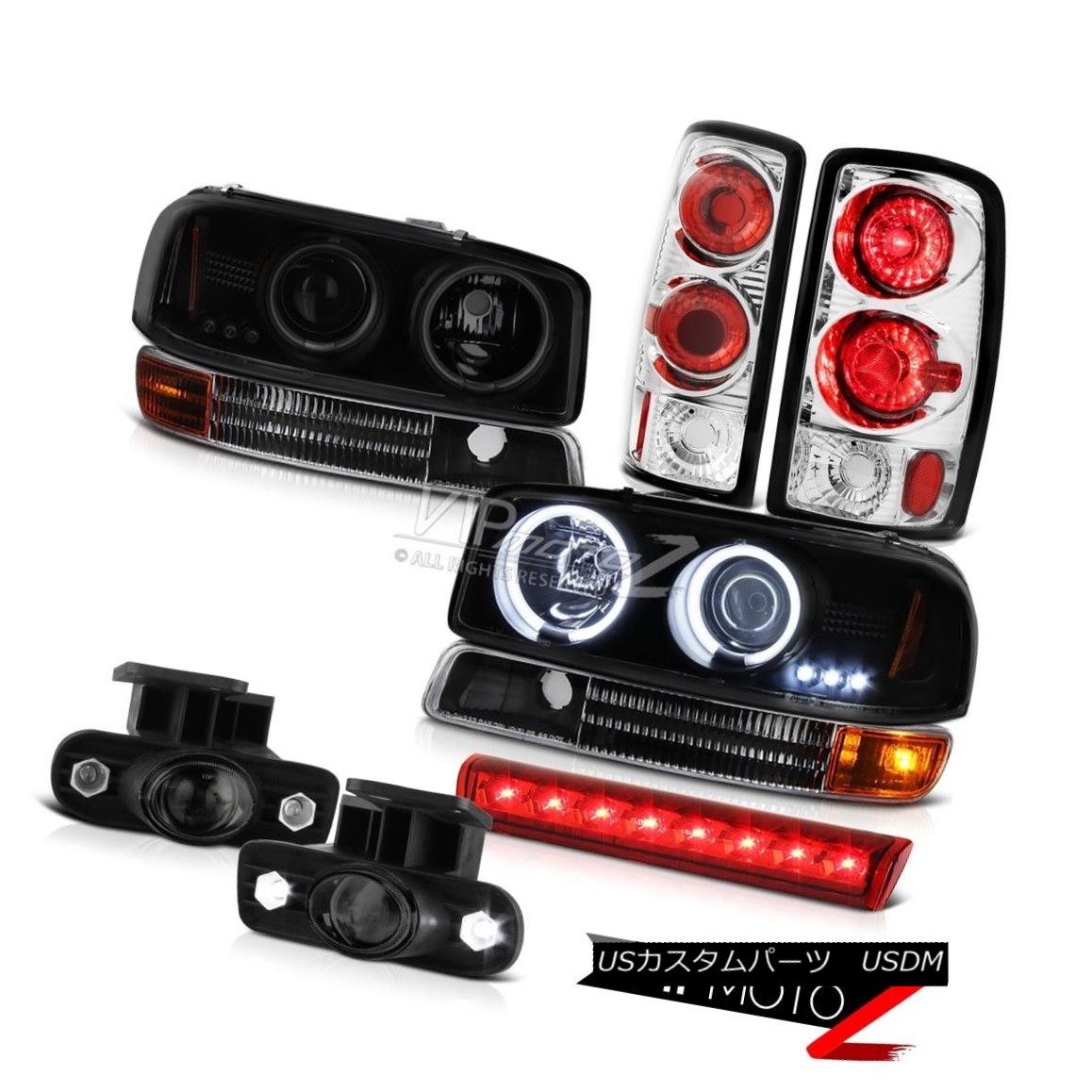 ヘッドライト 2000-06 Yukon CCFL Halo Headlight Black Reverse Signal LED FogLamp Red 3rd Brake 2000-06ユーコンCCFL Haloヘッドライトブラック逆信号LED FogLamp赤第3ブレーキ 【並行輸入品】
