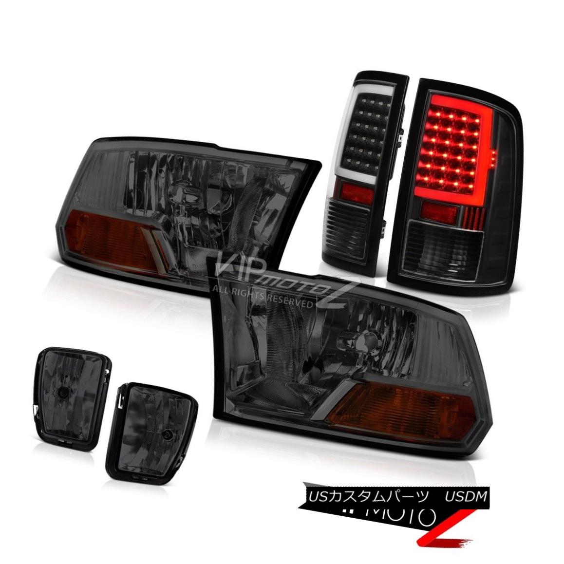 ヘッドライト 2013-2017 RAM 1500 Black Tail Lamps Smoked Fog Light Factory Style Headlamp PAIR 2013-2017 RAM 1500ブラックテールランプスモークフォグライト工場風ヘッドランプペア 【並行輸入品】