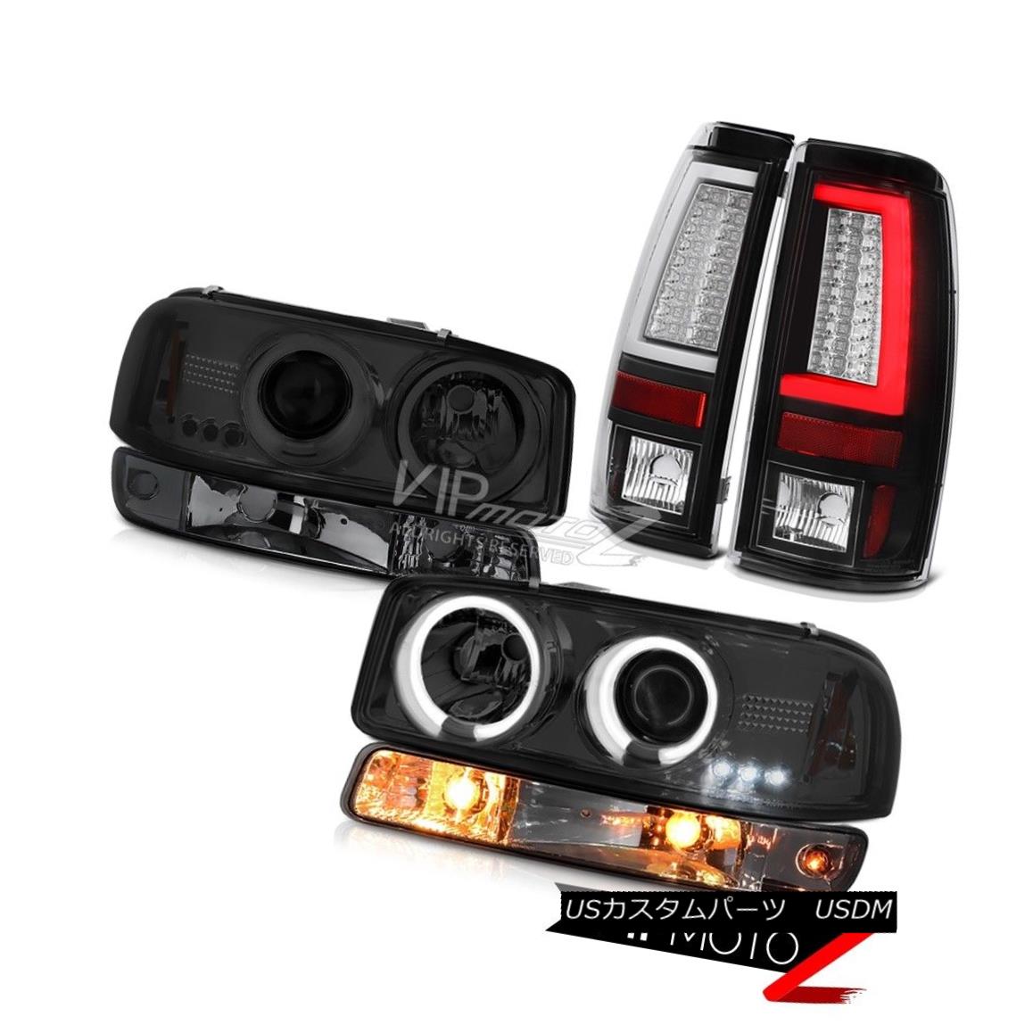 ヘッドライト 99-06 Sierra SLE Tail Lamps Phantom Smoke Parking Lamp CCFL Headlights Dual Halo 99-06シエラSLEテールランプファントムスモークパーキングランプCCFLヘッドライトデュアルヘイロー 【並行輸入品】