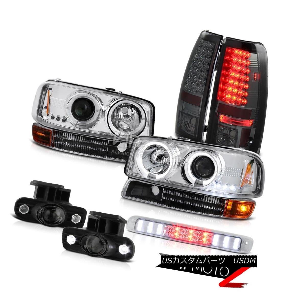 ヘッドライト L.E.D DRL Halo Headlights LED Taillights Projector Fog Third Brake 99-02 Sierra L.E.D DRLハローヘッドライトLEDテールライトプロジェクターフォグ第3ブレーキ99-02 Sierra 【並行輸入品】