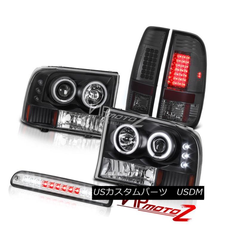 ヘッドライト Black Halo Projector Headlights High Brake Cargo LED Smoke Tail Lamps 99-04 F350 ブラックハロープロジェクターヘッドライトハイブレーキカーゴLEDスモークテールランプ99-04 F350 【並行輸入品】