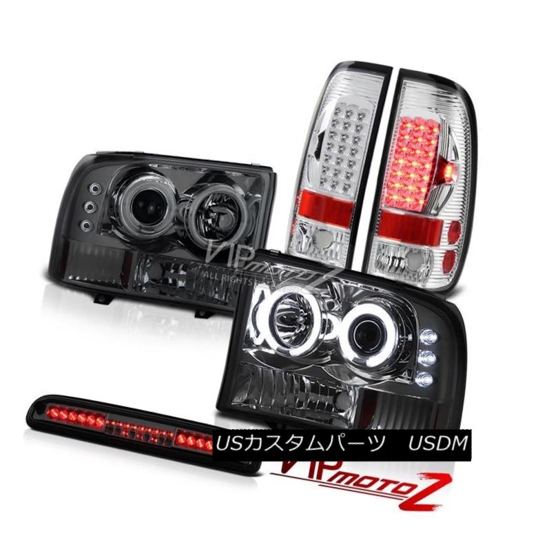 ヘッドライト 99 00 01 02 03 04 Ford F350 SD Smoke CCFL Ring Headlight Clear LED Taillamp Stop 99 00 01 02 03 04フォードF350 SDスモークCCFLリングヘッドライトクリアLEDテールランプストップ 【並行輸入品】