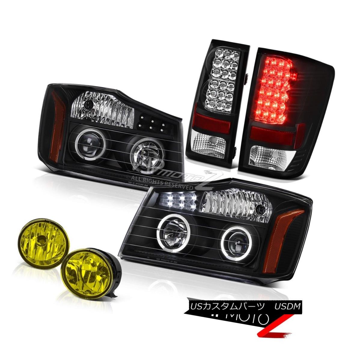 ヘッドライト For 2004-2015 Titan LE Black Halo Headlights L.E.D Rear Brake Tail Lights Fog 2004年?2015年Titan LE Black HaloヘッドライトL.E.Dリアブレーキテールライトフォグ 【並行輸入品】