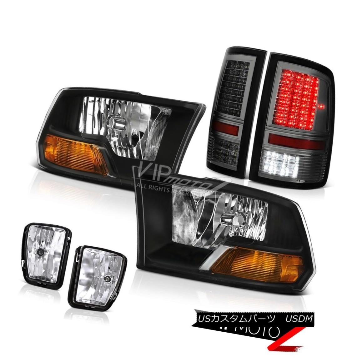 ヘッドライト 2013-2017 Ram 1500 RT Parking Brake Lights Clear Chrome Fog Headlamps Assembly 2013-2017 Ram 1500 RT駐車ブレーキライトクリアクロームフォグヘッドランプアセンブリ 【並行輸入品】