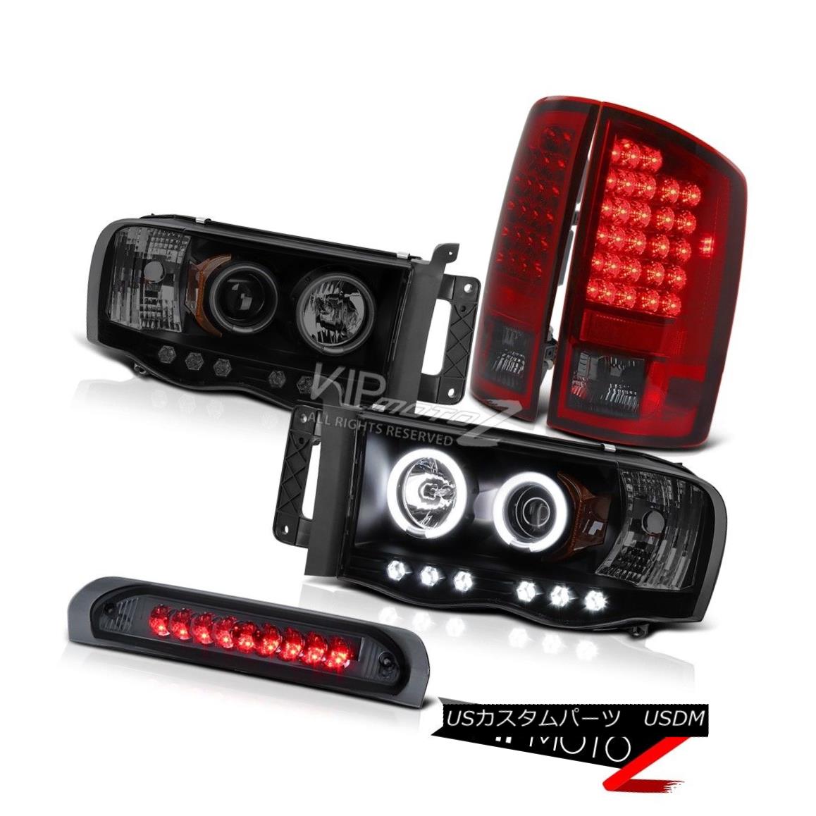 ヘッドライト 02-05 Ram Turbo Diesel Laramie Projector Halo DRL Headlights LED Rear Tail Light 02-05ラムターボディーゼルララミープロジェクターHalo DRLヘッドライトLEDリアテールライト 【並行輸入品】
