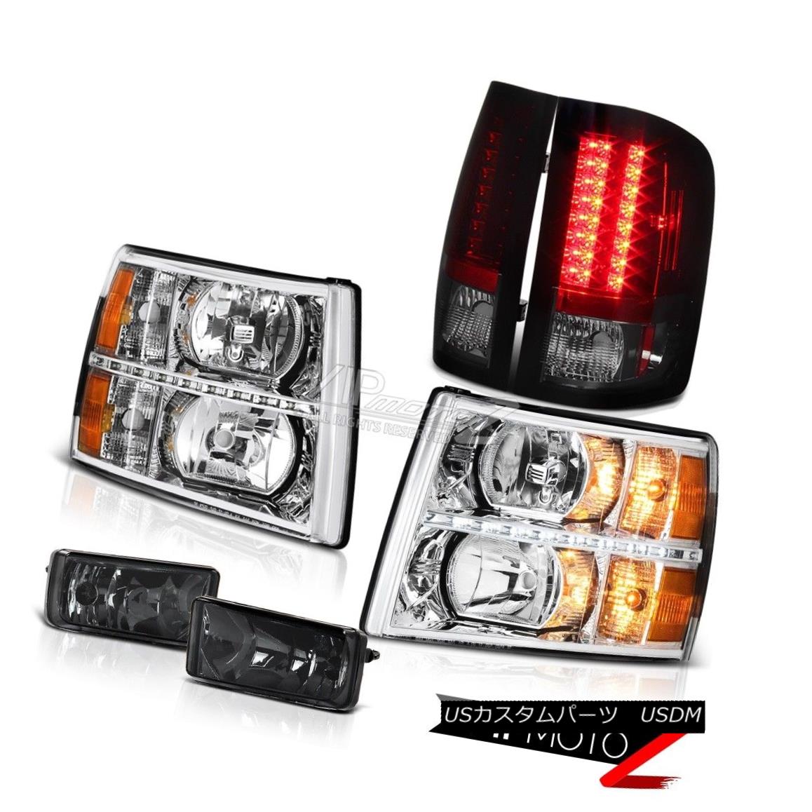 ヘッドライト 2007-2013 Silverado LTZ Chrome headlamps led drl foglamps tail lamps Assembly 2007-2013シルバラードLTZクロームヘッドランプled drlフォグランプテールランプアセンブリ 【並行輸入品】