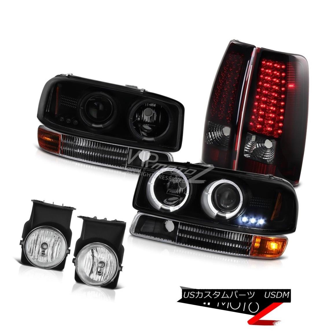 ヘッドライト Halo LED Projector Headlamp Signal Smokey Red Tail Lights Fog 2003 Sierra 3500HD Halo LEDプロジェクターヘッドランプ信号スモーキーレッドテールライトフォグ2003 Sierra 3500HD 【並行輸入品】