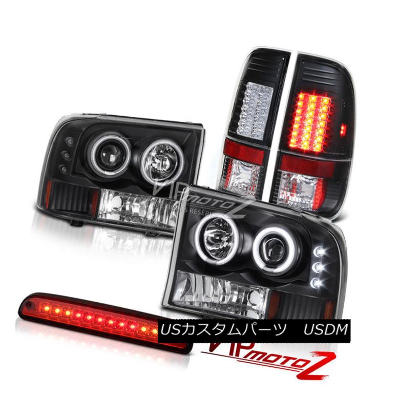 ヘッドライト Angel Eye CCFL Headlamps High Stop LED Red Bright Tail Light 99-04 F350 7.3L エンジェルアイCCFLヘッドランプハイストップLEDレッドブライトテールライト99-04 F350 7.3L 【並行輸入品】