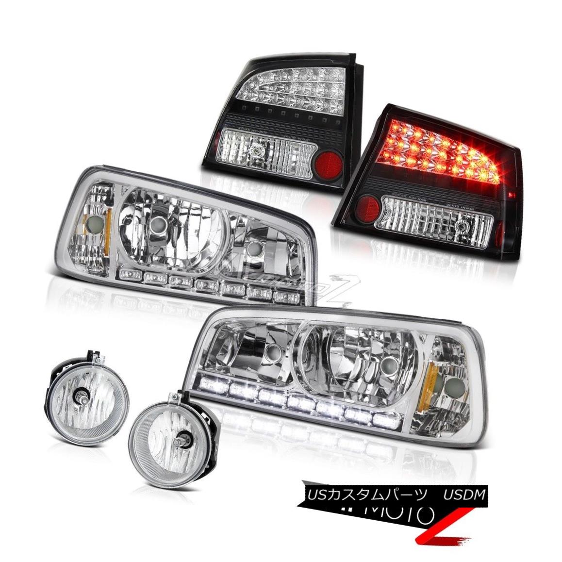 ヘッドライト Factory Style Headlight LED Black Taillamps 2006 2007 2008 Charger SRT8 Foglight 工場スタイルヘッドライトLEDブラックタイヤラップ2006 2007 2008充電器SRT8 Foglight 【並行輸入品】