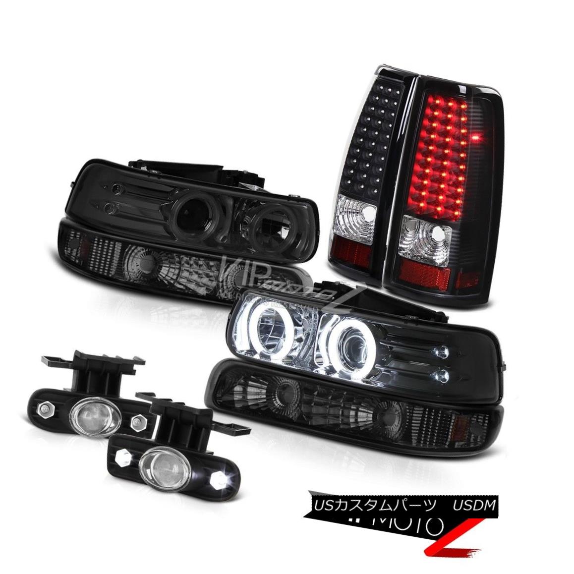 ヘッドライト Headlight Parking SMD Tail Lights Black Projector Euro Fog 99-02 Silveardo Z71 ヘッドライトパーキングSMDテールライトブラックプロジェクターユーロフォグ99-02 Silverado Z71 【並行輸入品】