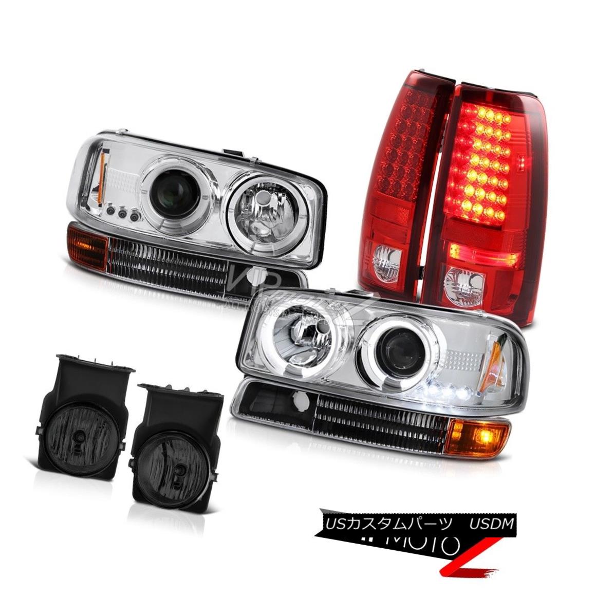 ヘッドライト Dual Halo Headlights Bumper LED Brake Tail Lights Smoke Fog 2004-2006 Sierra Z71 デュアルヘイローヘッドライトバンパーLEDブレーキテールライトスモークフォッグ2004-2006 Sierra Z71 【並行輸入品】