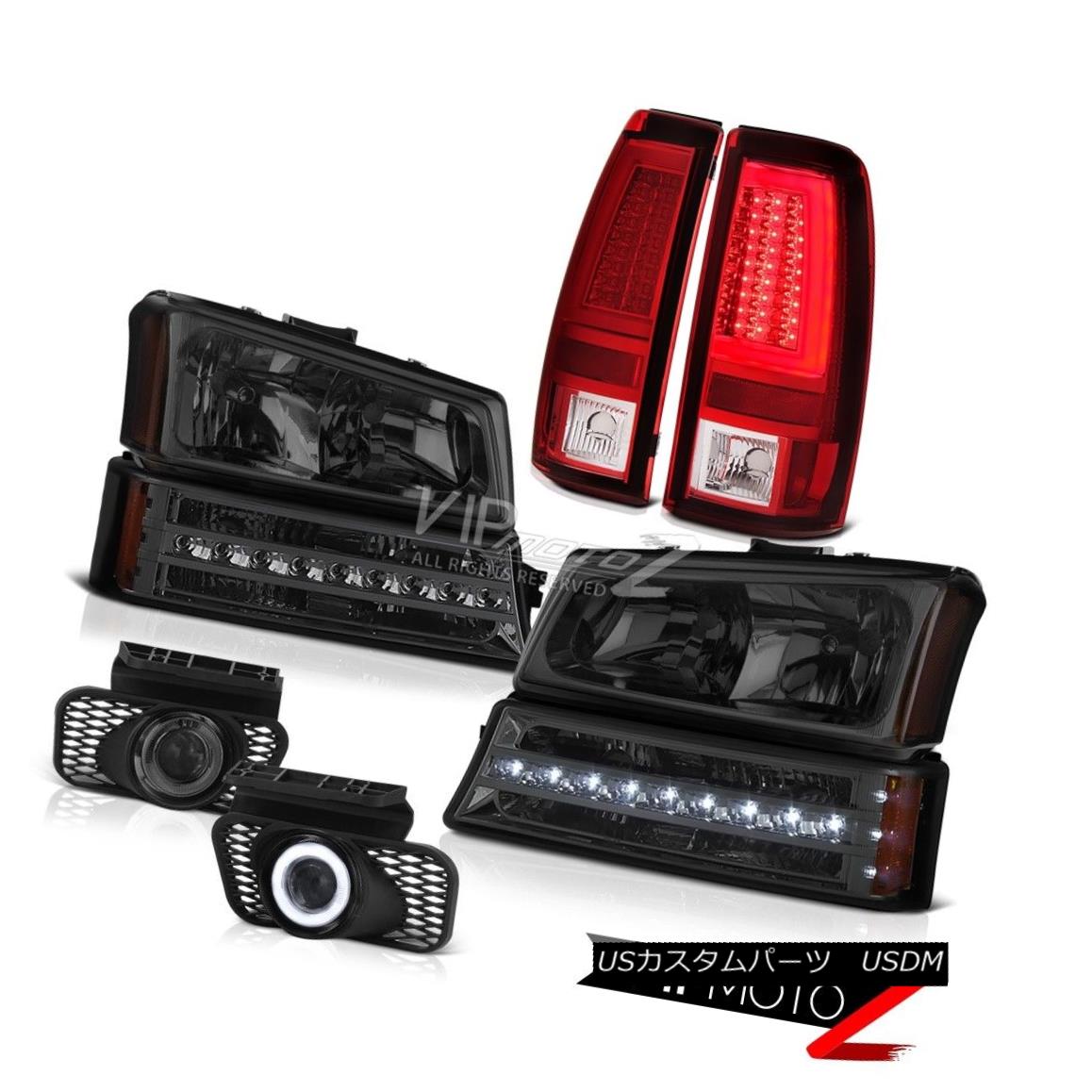 ヘッドライト 03-06 Silverado 3500Hd Taillamps Dark Smoke Headlamps Foglights Signal Lamp LED 03-06 Silverado 3500Hdタイルランプダークスモークヘッドランプフォグライト信号ランプLED 【並行輸入品】