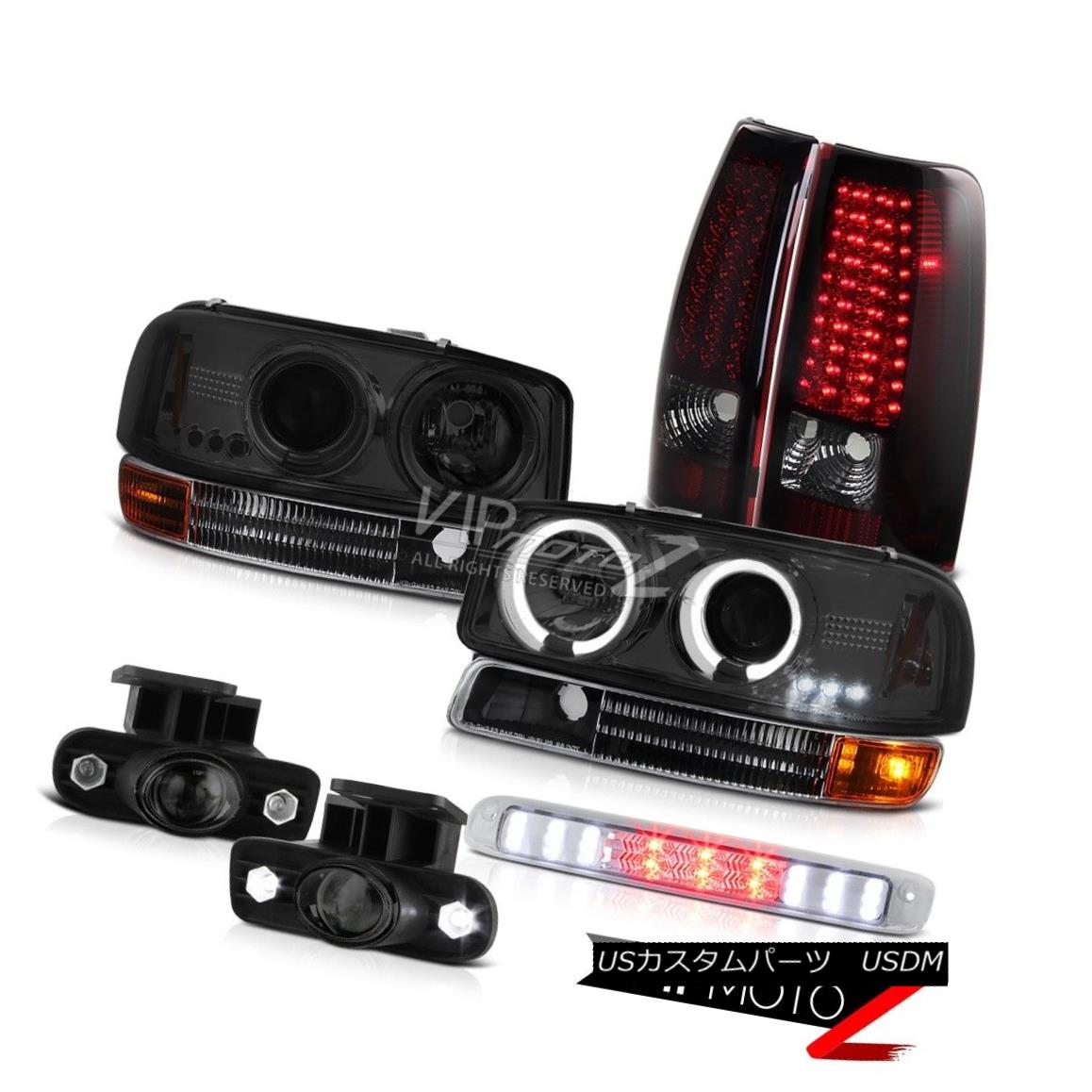 ヘッドライト 99-02 Sierra 2500HD Halo LED Headlamps Bumper Tail Lights Projector Smoke Fog 99-02 Sierra 2500HDハローLEDヘッドランプバンパーテールライトプロジェクター煙霧 【並行輸入品】