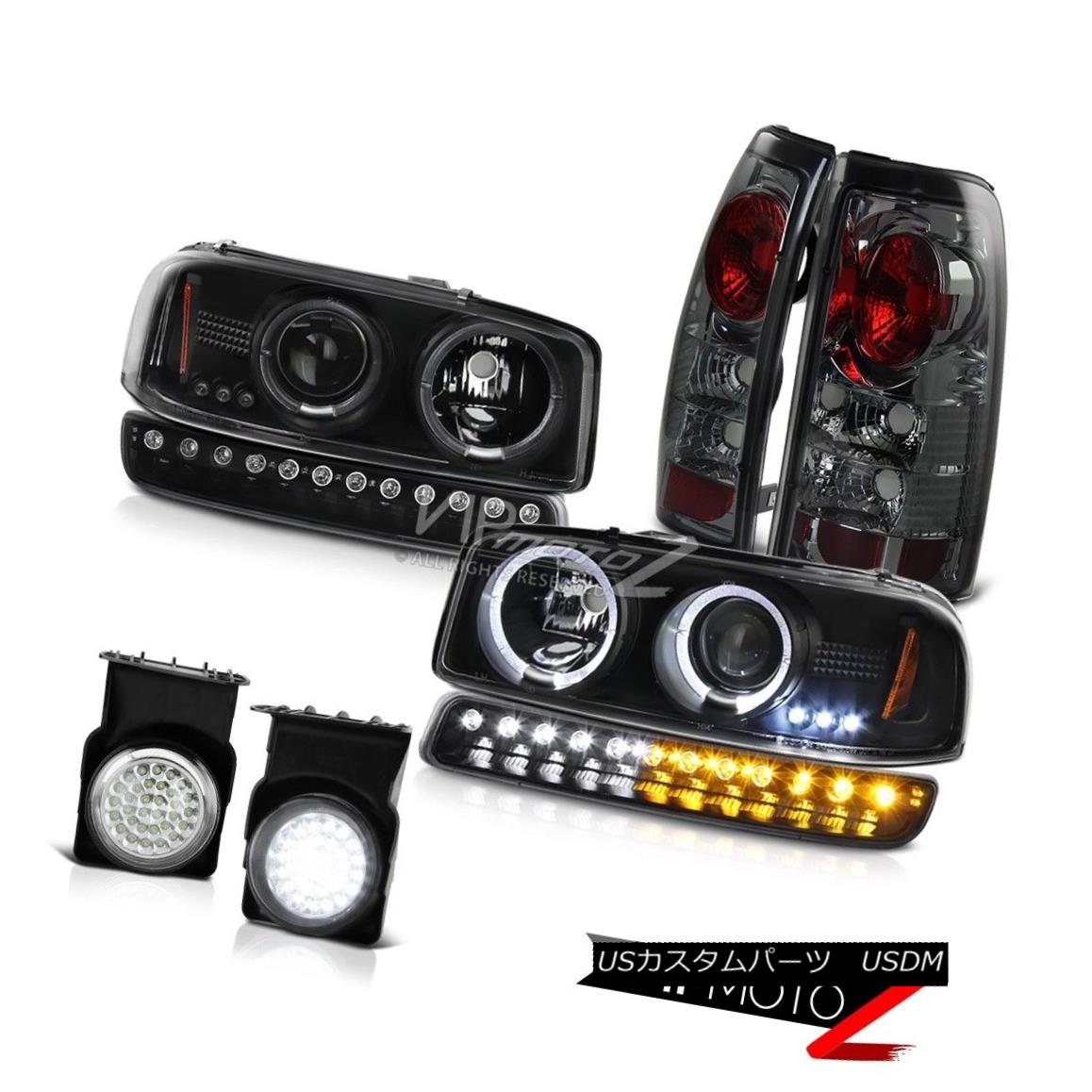 ヘッドライト 03-06 Sierra 2500 Fog lamps smokey taillamps matte black bumper light headlights 03-06 Sierra 2500フォグランプスモーキーテールランプマットブラックバンパーライトヘッドライト 【並行輸入品】