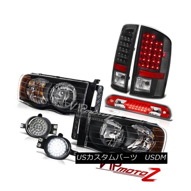 ヘッドライト 02 03 04 05 Ram V8 Black Headlights Bright LED Tail Lights Fog Roof Brake Red 02 03 04 05 Ram V8ブラックヘッドライトブライトLEDテールライトフォグルーフブレーキレッド 【並行輸入品】