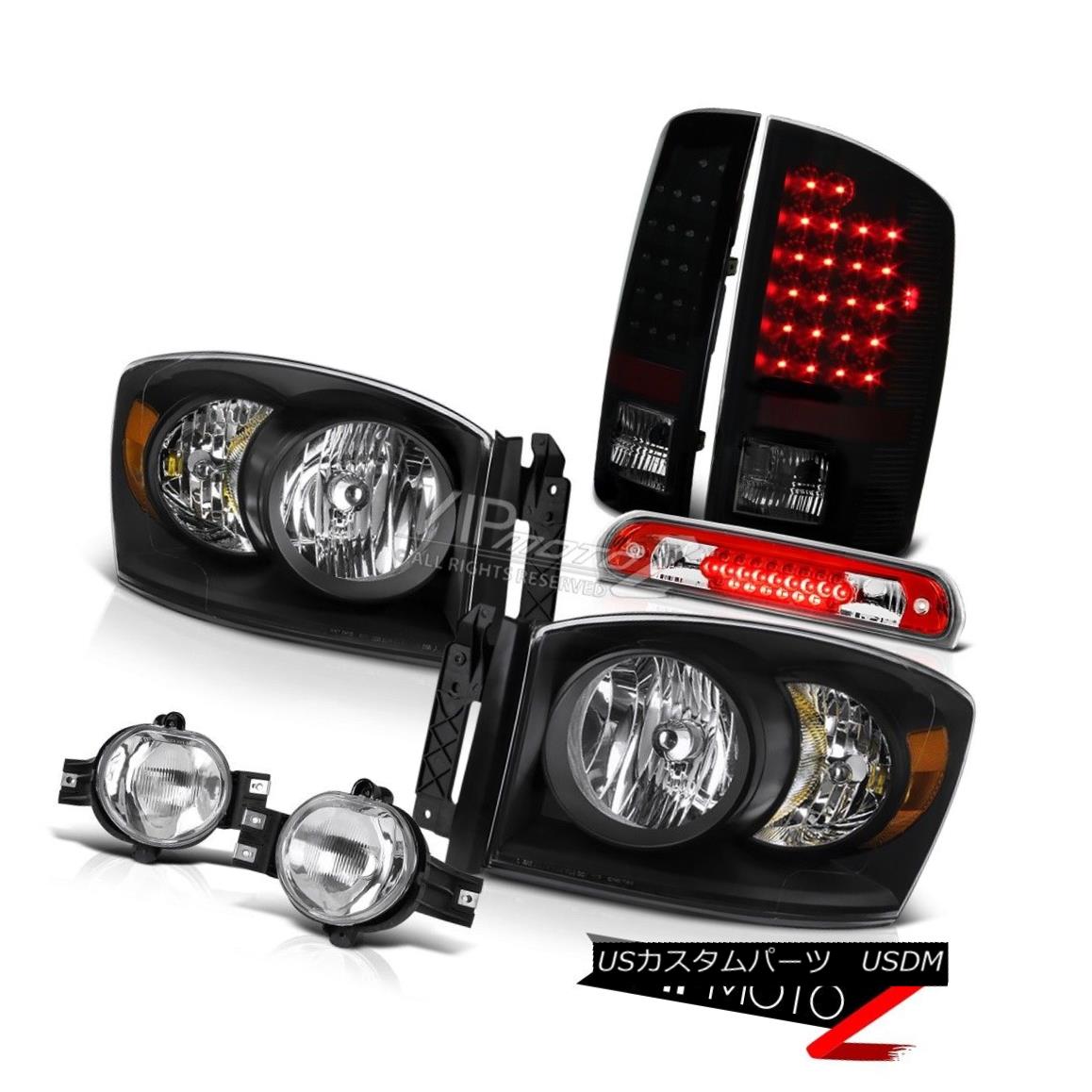 ヘッドライト 2006 Dodge Ram 1500 Black Headlights LED Taillights Foglights Roof Brake Cargo 2006ダッジラム1500ブラックヘッドライトLEDテールライトフォグライトルーフブレーキカーゴ 【並行輸入品】