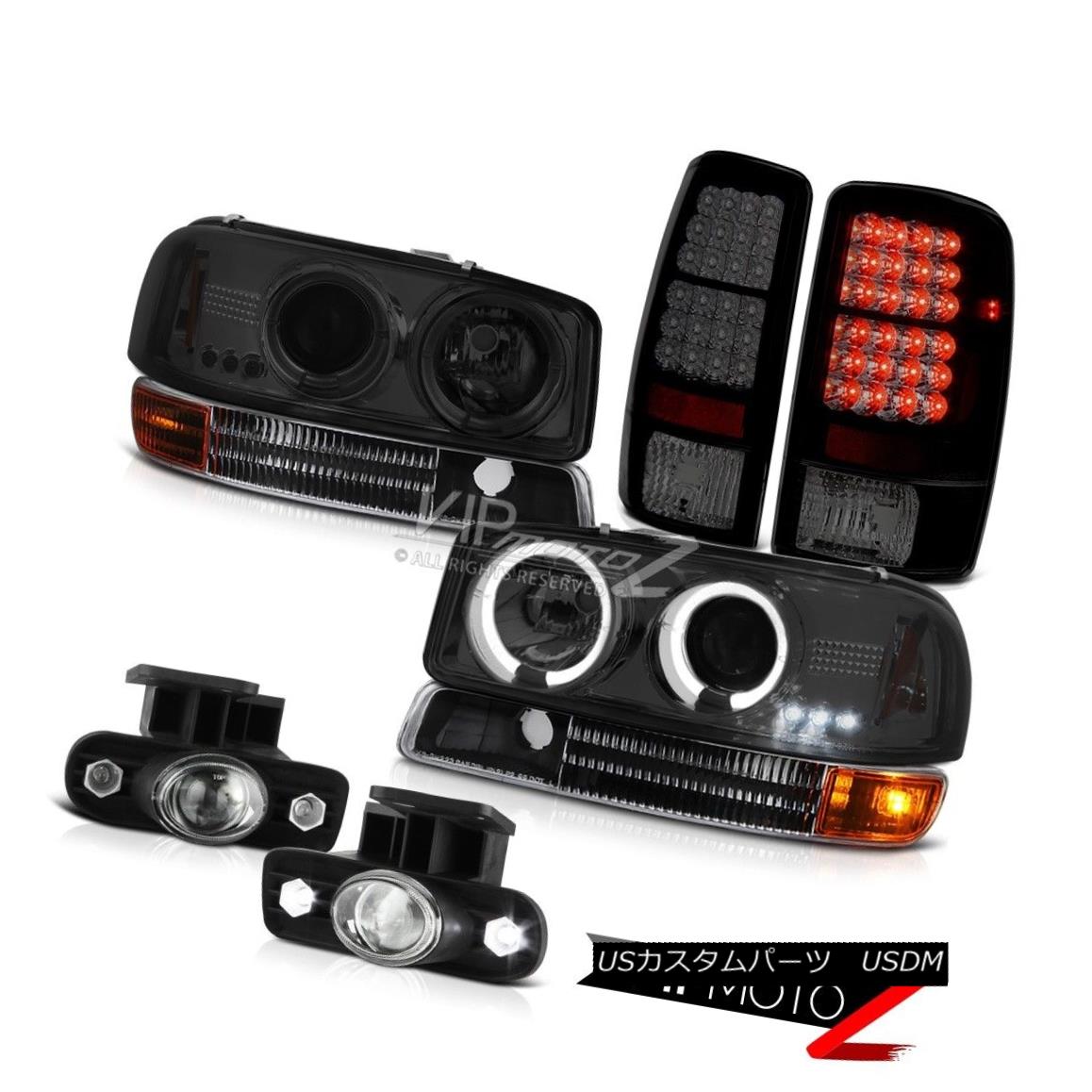 ヘッドライト Smoked Headlights LED Halo Bumper Taillights Fog Lamps 2000-2006 Yukon GMT800 スモークヘッドライトLEDハローバンパーティアライトフォグランプ2000-2006ユーコンGMT800 【並行輸入品】