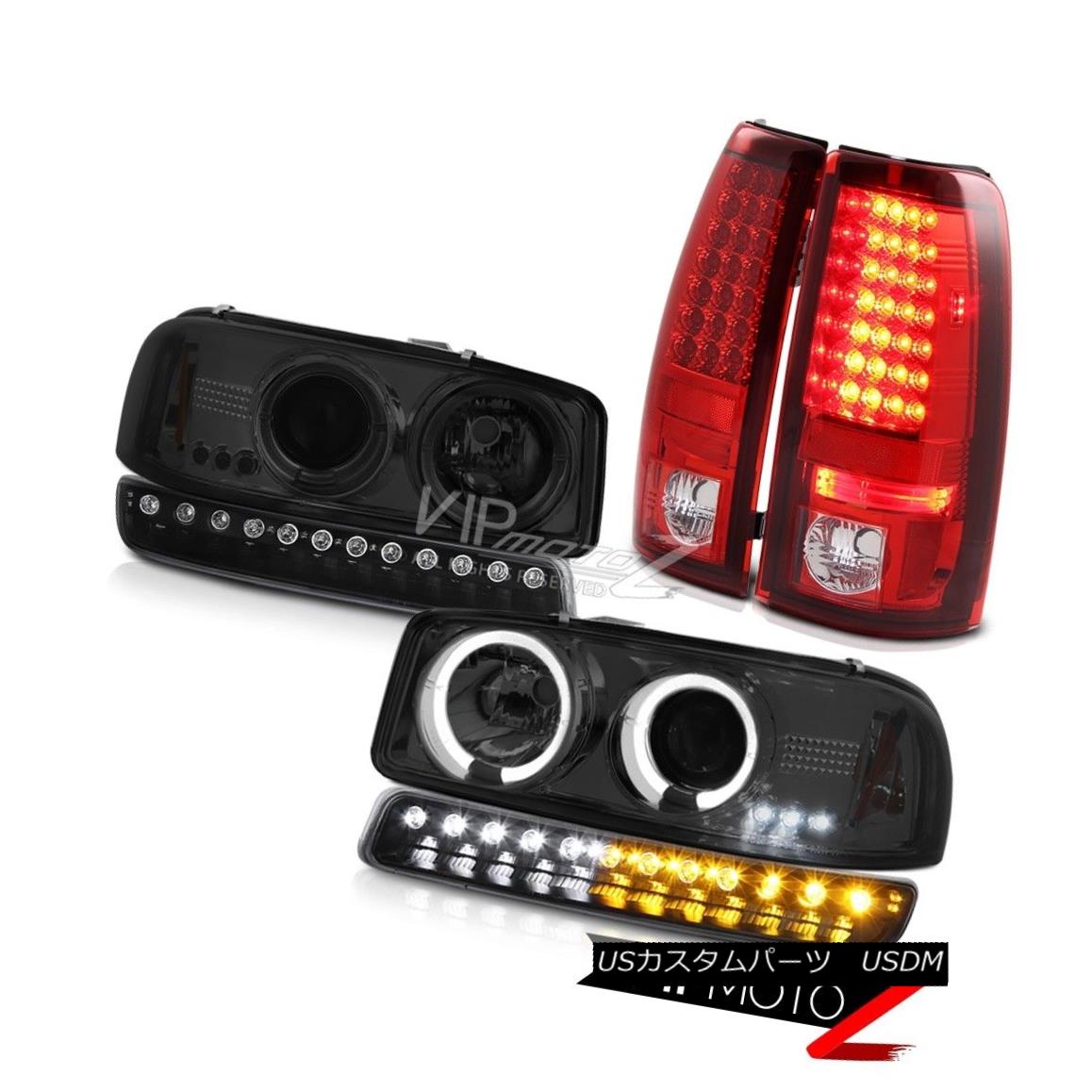 ヘッドライト 99-02 Sierra 5.3L Bloody red smd taillamps matte black parking lamp headlamps 99-02シエラ5.3Lブラッディレッドsmdテールライトマットブラックパーキングランプヘッドランプ 【並行輸入品】