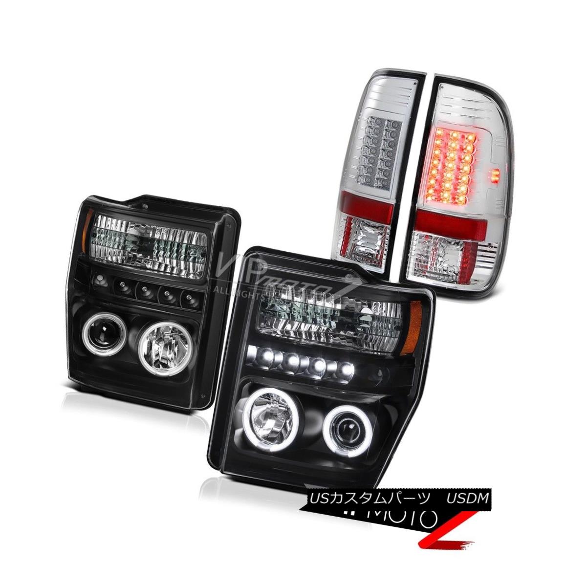 ヘッドライト 08-10 Ford F250 F350 TurboDiesel Black CCFL Projector Headlight LED Tail Lights 08-10 Ford F250 F350ターボディーゼルブラックCCFLプロジェクターヘッドライトLEDテールライト 【並行輸入品】