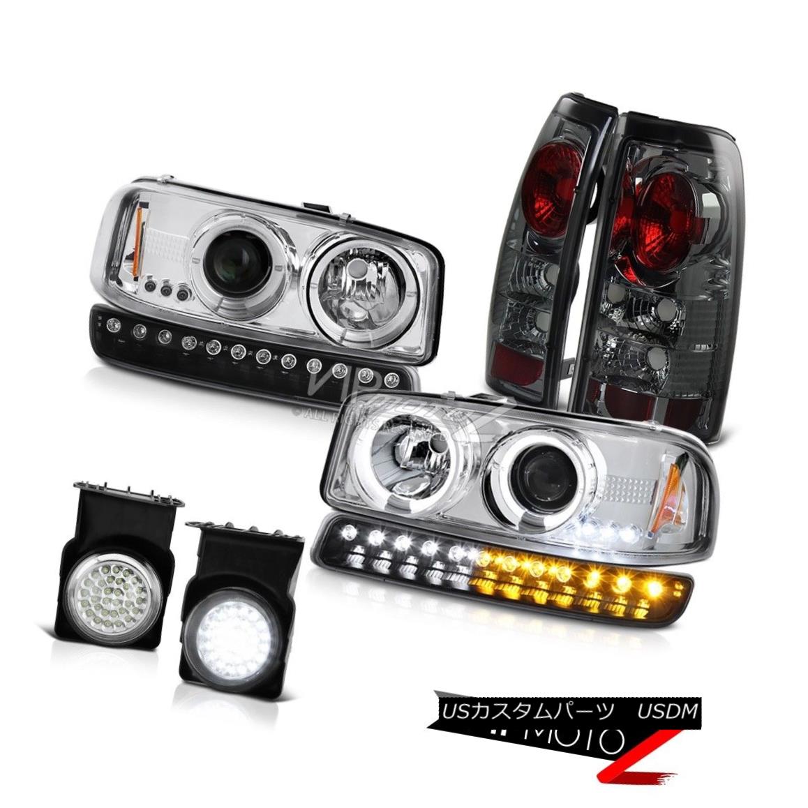 ヘッドライト 03-06 Sierra 5.3L Chrome fog lamps taillamps bumper lamp projector headlamps 03-06シエラ5.3Lクロームフォグランプテールランプバンパーランププロジェクターヘッドランプ 【並行輸入品】