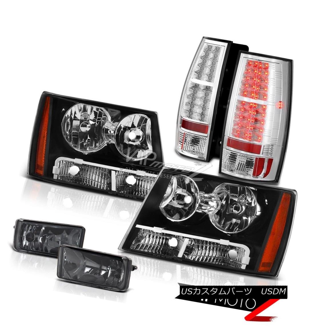 ヘッドライト 07-14 Chevy Suburban Tahoe 1500 2500 Chrome LED Brake Taillights Fog Headlights 07-14シボレー郊外のタホ1500 2500クロームLEDブレーキ曇り霧のヘッドライト 【並行輸入品】