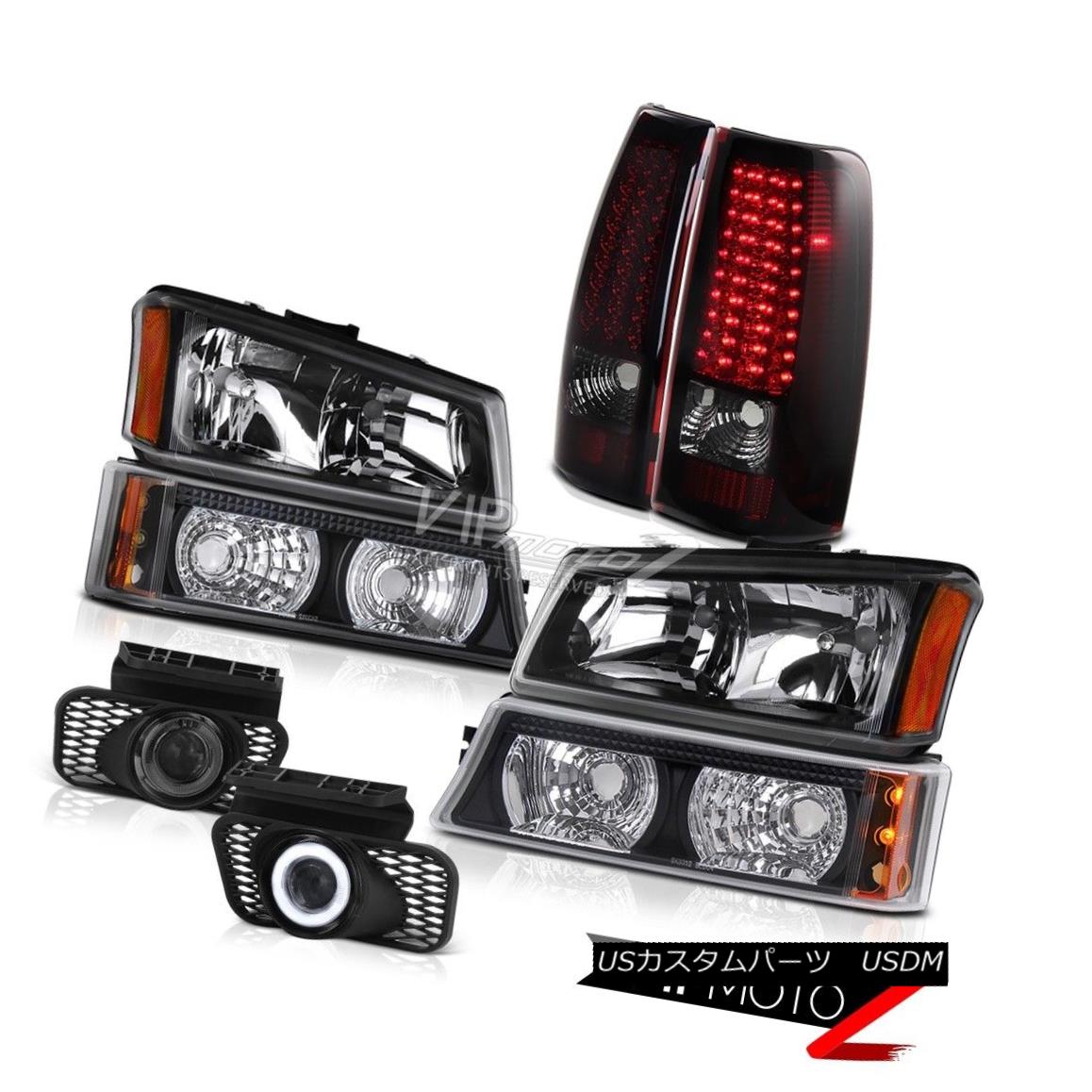 ライト ランプ 全商品オープニング価格 特別価格 Tail Led Lights Bumper Signal Silverado 03 06 Headlight Black Crystal ヘッドライト Fog Silverado信号バンパーライトledテールフォグランプ クリスタルブラック ヘッドライト03 06 Lamps