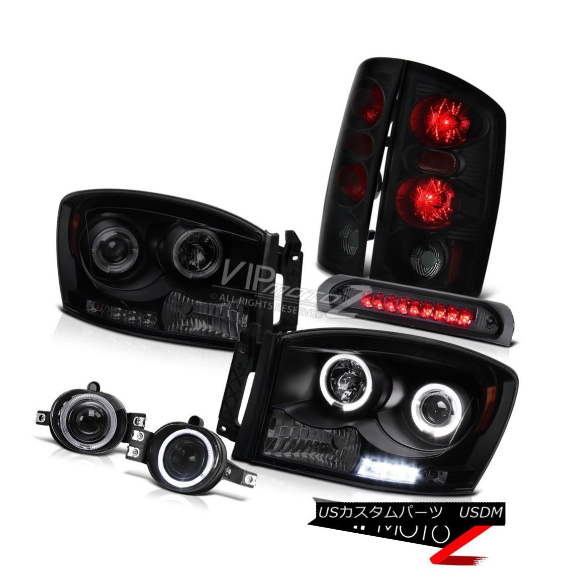 ヘッドライト 2006 Dodge Ram 5.9L Projector Angel Eye Headlight LED SMD DRL Foglight Stop Lamp 2006 Dodge Ram 5.9LプロジェクターエンジェルアイヘッドライトLED SMD DRLフォグライトストップランプ 【並行輸入品】