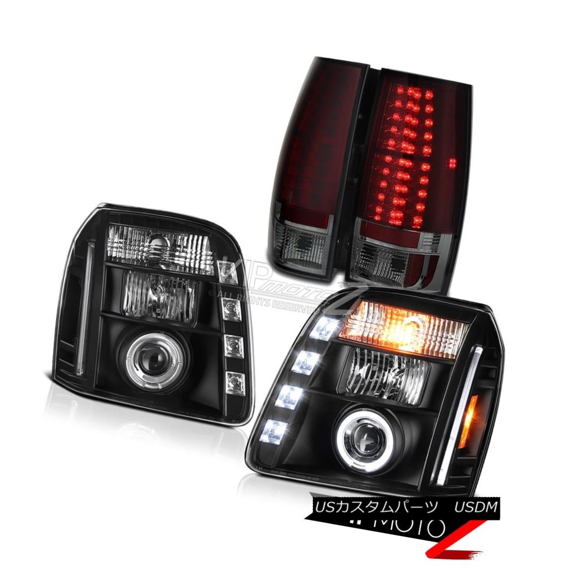 ヘッドライト 2007-2014 GMC Yukon XL SLT Smokey Red Taillights Inky Black Headlights Dual Halo 2007年?2014年GMC Yukon XL SLTスモーキーレッドテイルライトインキーブラックヘッドライトデュアルヘイロー 【並行輸入品】 68,426円