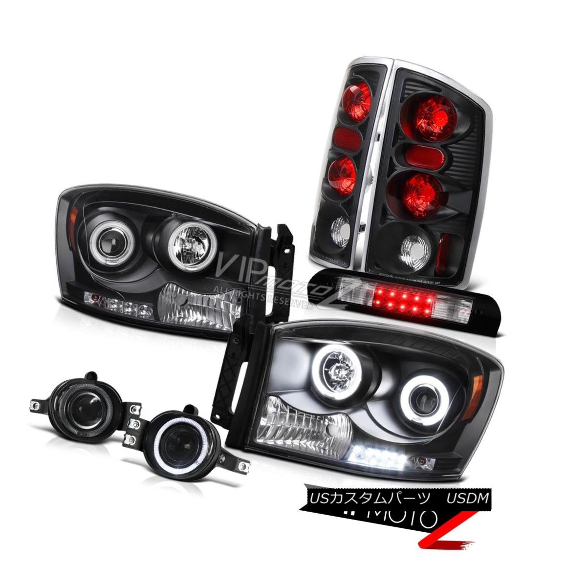 ヘッドライト Angel Eye CCFL Headlights Halo Projector Fog High Stop LED Black 06 Dodge Ram V6 エンジェルアイCCFLヘッドライトハロープロジェクターフォグハイストップLEDブラック06ドッジランV6 【並行輸入品】