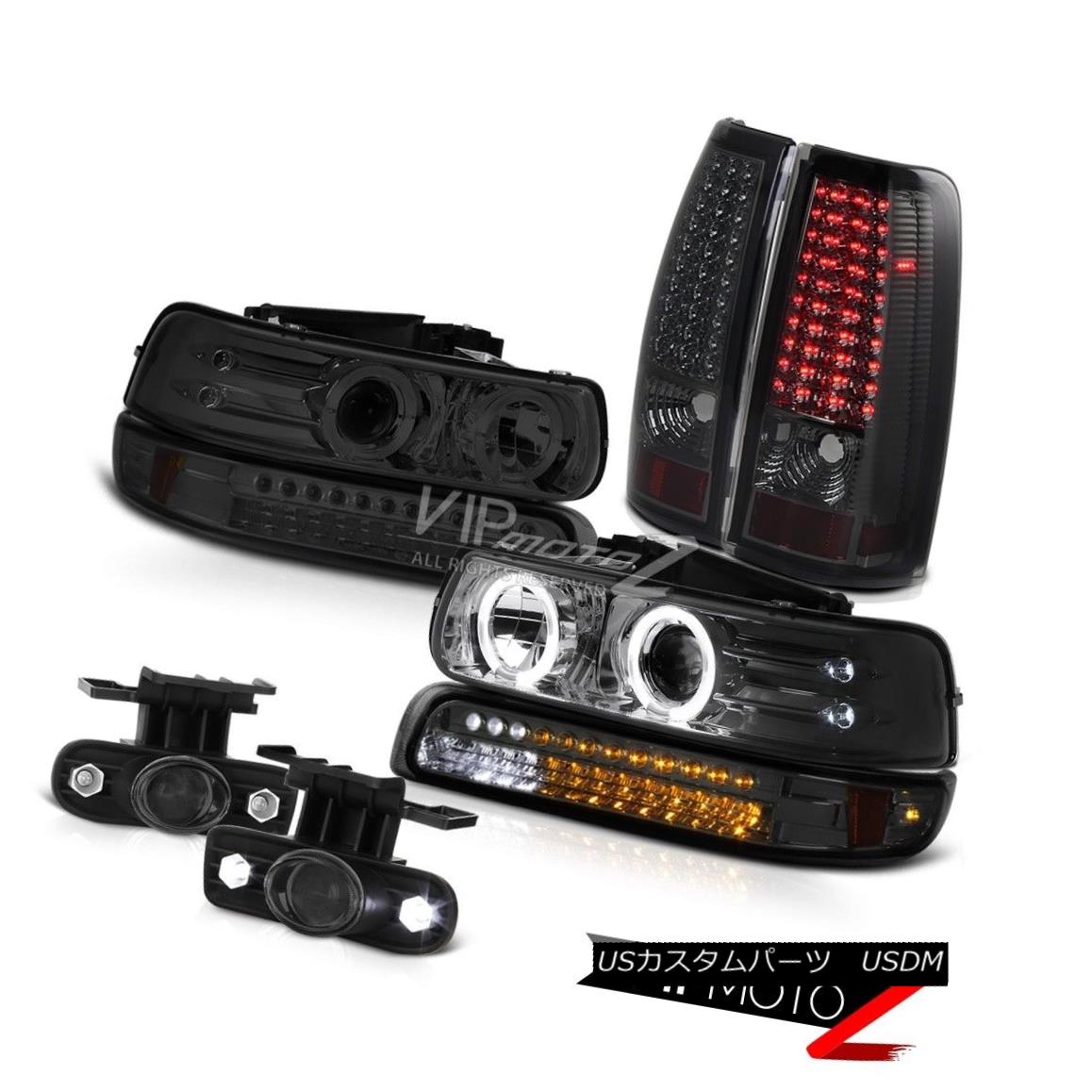 ヘッドライト Smoke DRL Projector Bumper LED Brake Lamps Foglights 99 00 01 02 Silverado LTZ スモークDRLプロジェクターバンパーLEDブレーキランプフォグライト99 00 01 02シルバラードLTZ 【並行輸入品】