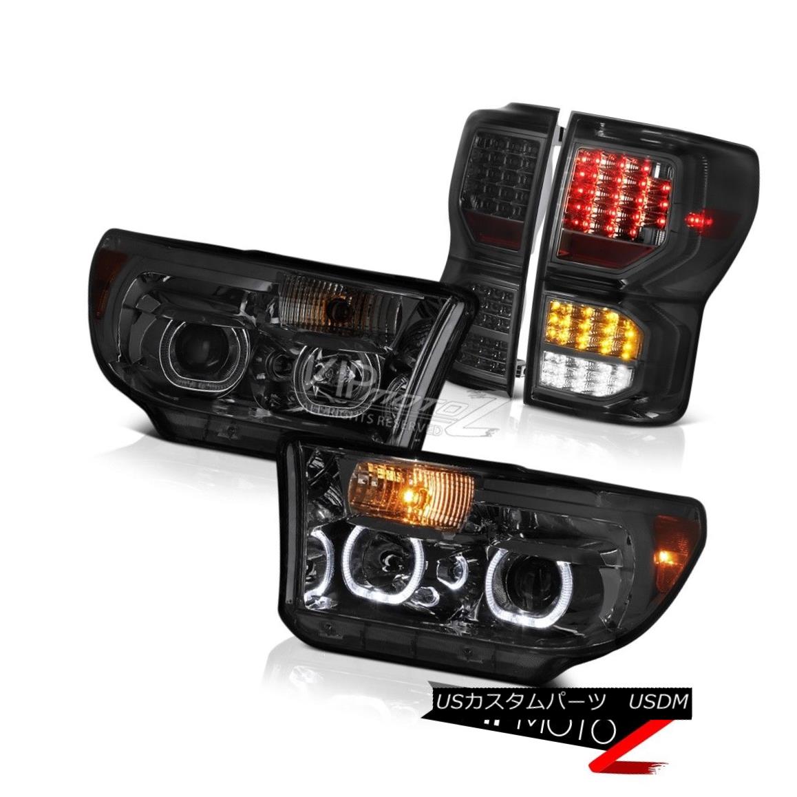 ヘッドライト 07-13 Toyota Tundra Limited Phantom Smoke Taillamps Headlamps LED \