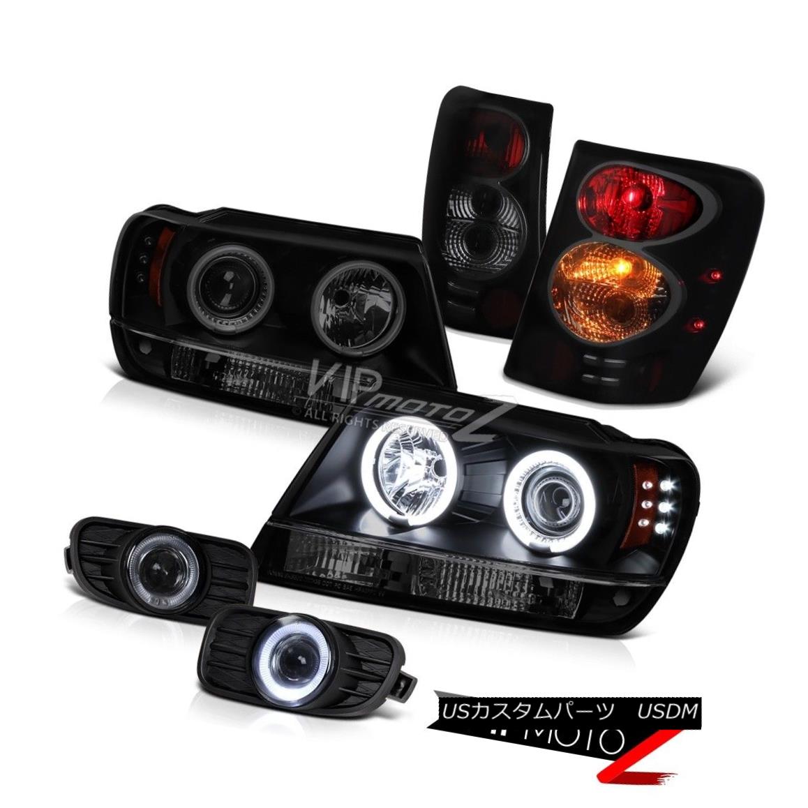 ヘッドライト 99-03 Grand Cherokee WJ Smoke CCFL Halo Headlight Rear Brake Tail Light LED Fog 99-03グランドチェロキーWJ煙CCFLハローヘッドライトリアブレーキテールライトLEDフォグ 【並行輸入品】