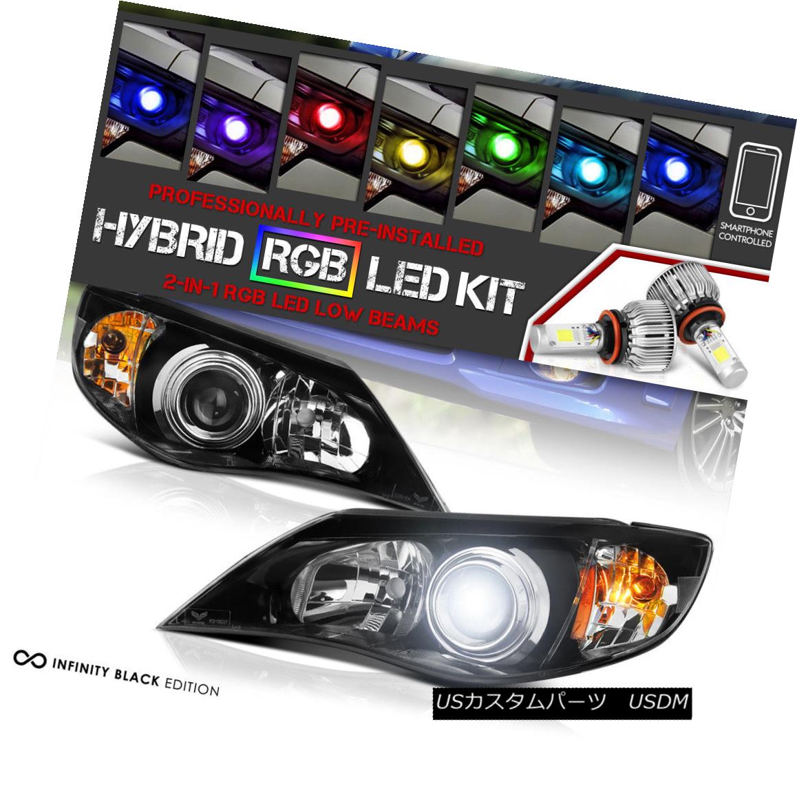 ヘッドライト [Remote Color LED Low Beam] Fit 2008-2011 Subaru Impreza WRX STI 2.5 Headlights [リモートカラーLEDロービーム]フィット2008-2011スバルインプレッサWRX STI 2.5ヘッドライト 【並行輸入品】