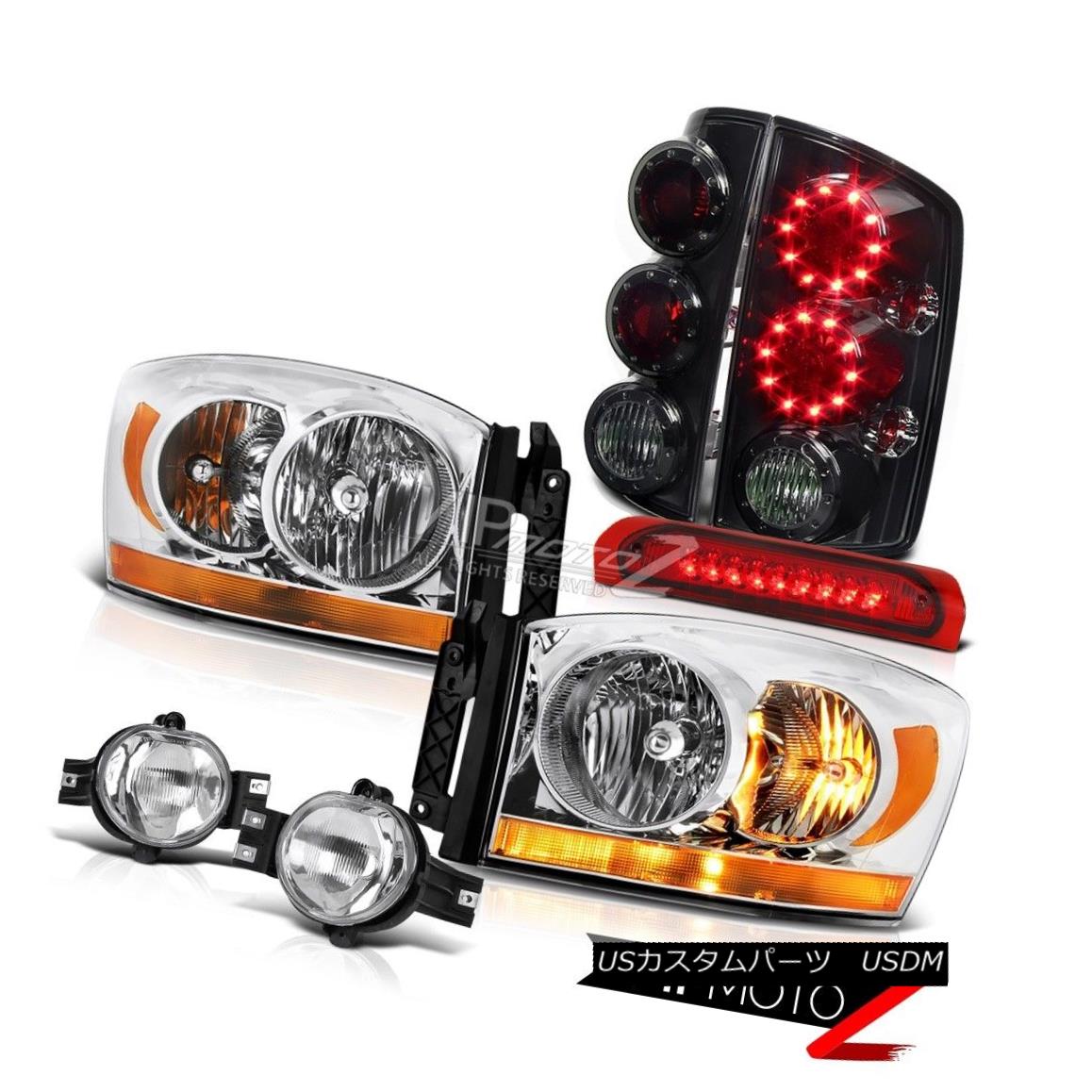 ヘッドライト 2006 Ram 5.9L Headlights Foglights Roof Brake Light Dark Smoke Tail Lights SMD 2006ラム5.9Lヘッドライトフォグライト屋根ブレーキライトダークスモークテールライトSMD 【並行輸入品】