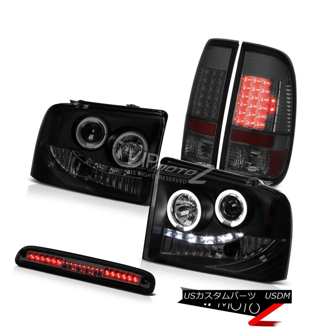 ライト ランプ 大感謝セール Light Tail Brake Roof Headlights Led Halo Black Darkest 6 0l F350 07 06 05 ヘッドライト 05 6 0l最も暗いブラックハローledヘッドライトルーフブレーキテールライト F350 07 06 Kwakuku Com