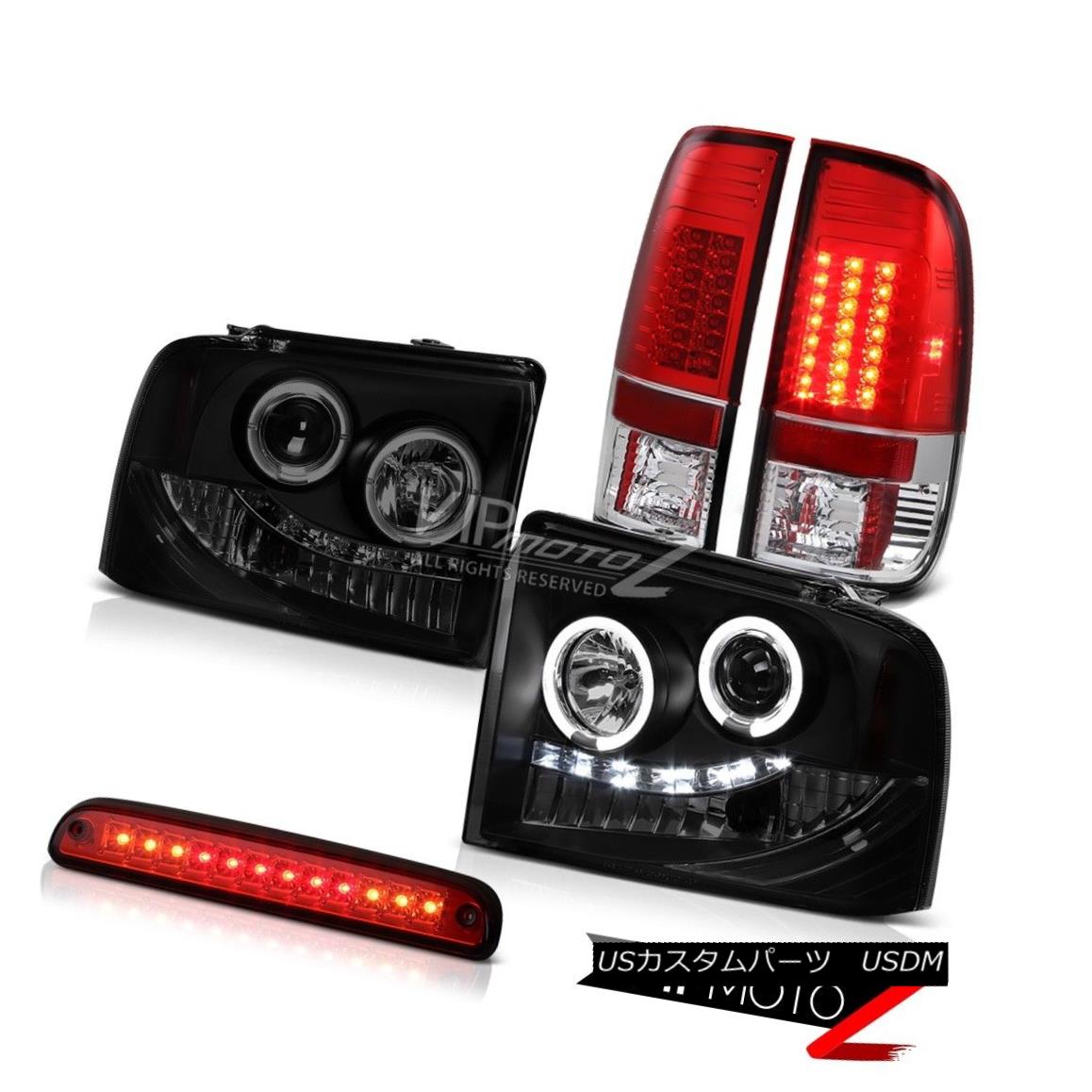 ヘッドライト Smoke Halo Headlights Red Tail Lights Roof Brake Cargo LED 05-07 Ford SuperDuty スモークハローヘッドライトレッドテールライトルーフブレーキカーゴLED 05-07 Ford SuperDuty 【並行輸入品】