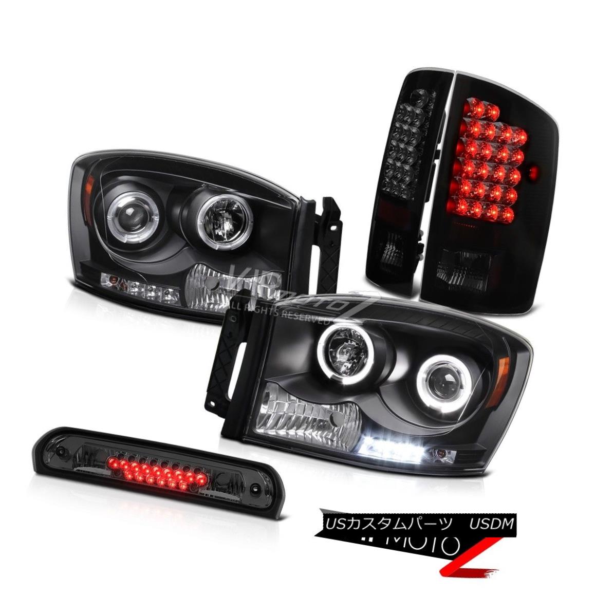 メーカー直送 Headlights Halo Black V8 Ram Dodge 06 ヘッドライト L E D Haloヘッドライトl E D リアテールライトルーフブレーキカーゴ Black V8 Ram Dodge 06 Cargo Brake Roof Lights Tail Rear Usdm 0012 2372 Bronze Qa