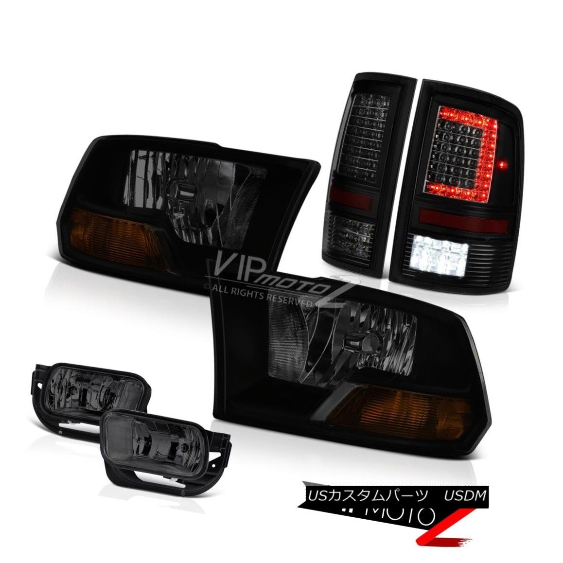 ヘッドライト 09-17 Dodge RAM 1500 Smoke Tinted Tail Lamp Fog Factory Style Head Lamp SET PAIR 09-17 Dodge RAM 1500煙がかかったテールランプ霧工場スタイルヘッドランプSET PAIR 【並行輸入品】