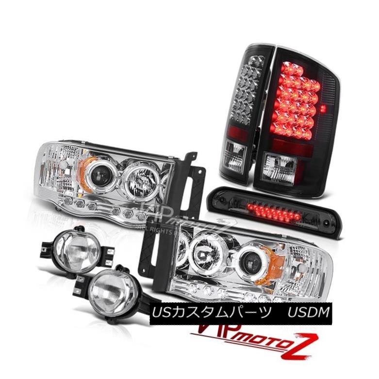 ヘッドライト 02-05 Ram PowerTech Halo LED Headlights Black Tail Lights Bumper Fog Roof Brake 02-05 Ram PowerTech Halo LEDヘッドライトブラックテールライトバンパーフォグルーフブレーキ 【並行輸入品】