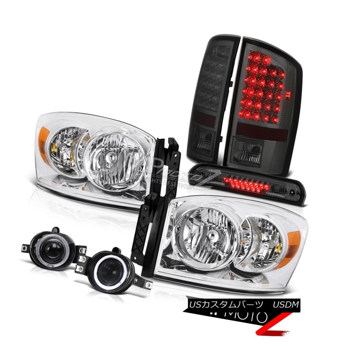 ヘッドライト Headlight LH RH L.E.D Tail Lights Smoke Glass Fog Roof Cargo 06 Dodge Ram Hemi ヘッドライトLH RH L.E.Dテールライトスモークガラスフォグ屋根カーゴ06ドッジラムヘミ 【並行輸入品】