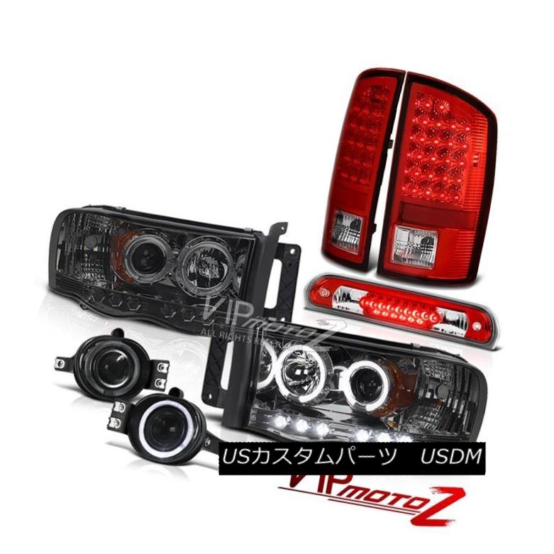 ヘッドライト 02-05 Ram 3500 Dark Halo Headlights RED LED Tail Lights Assembly Fog Roof Brake 02-05 Ram 3500ダークハローヘッドライトRED LEDテールライトアセンブリフォグルーフブレーキ 【並行輸入品】