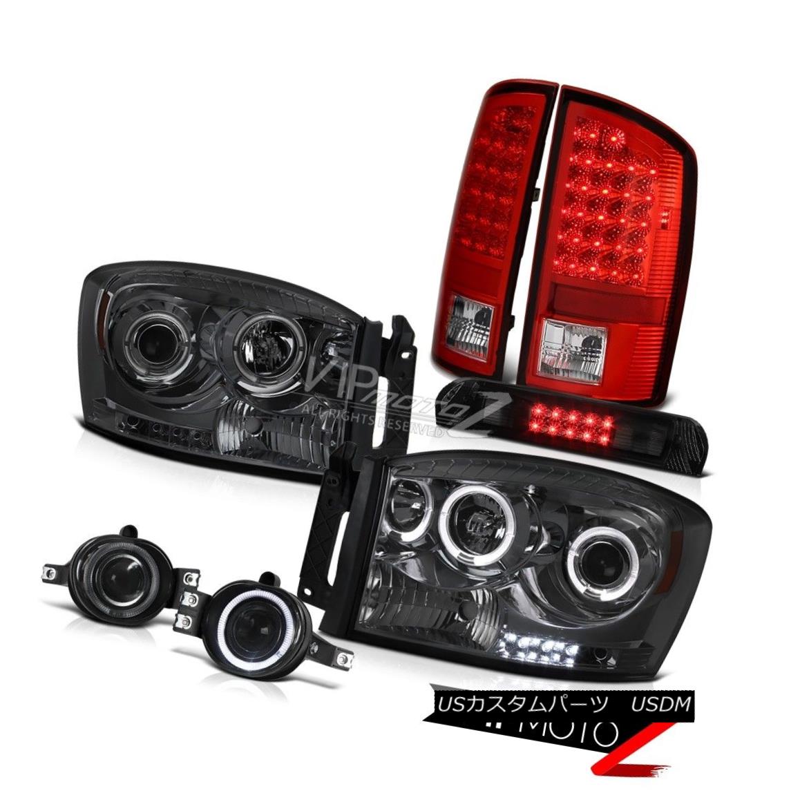 ヘッドライト Halo LED Headlights Red Taillamps Fog High Brake Cargo 2007-2008 Ram TurobDiesel Halo LEDヘッドライトレッドテールランプ霧ハイブレーキ貨物2007-2008 Ram Turbo Diesel 【並行輸入品】