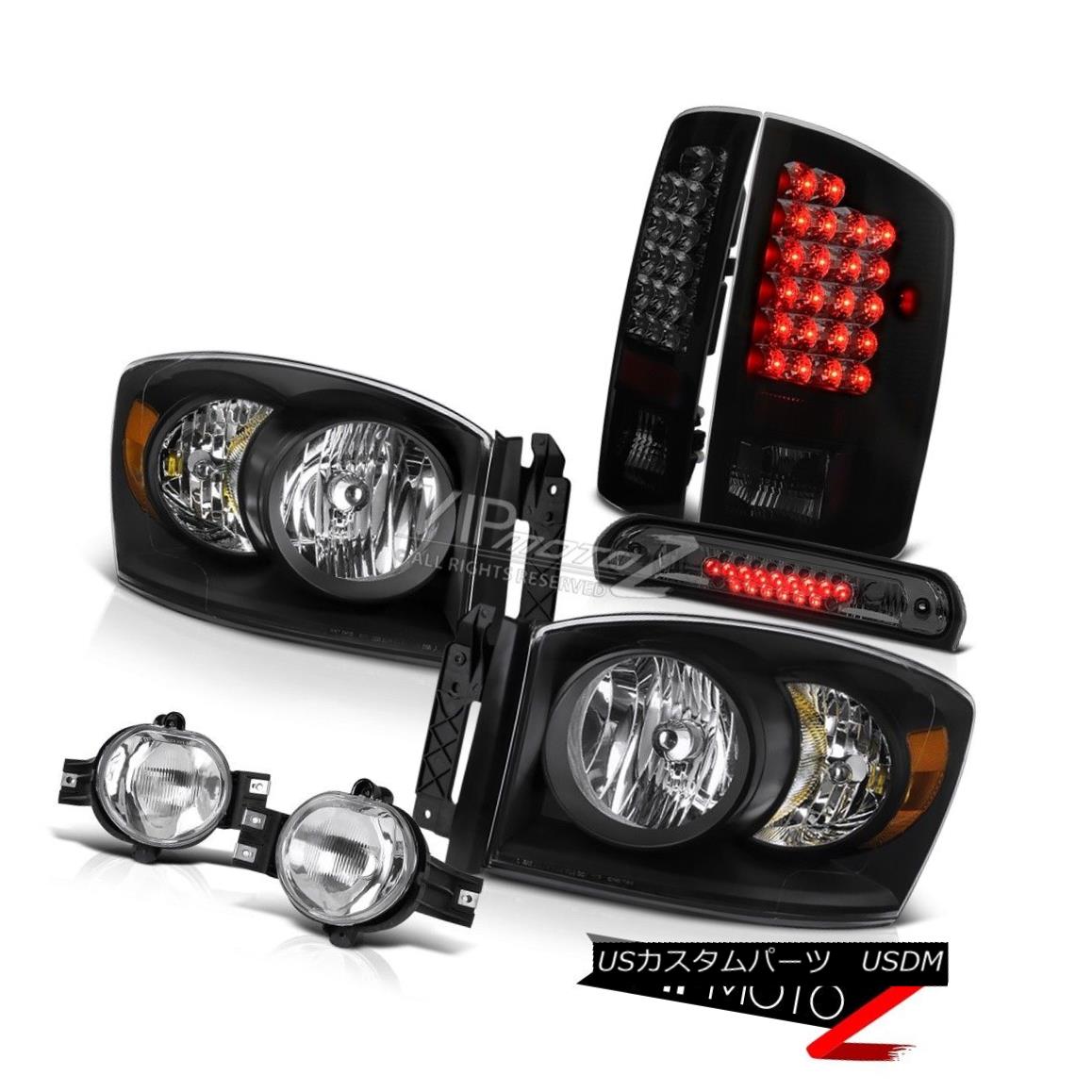 ヘッドライト 2006 Dodge Ram V6 Headlights LED Tail Lights Crystal Clear Fog Third Brake Cargo 2006 Dodge Ram V6ヘッドライトLEDテールライトクリスタルクリアフォグ第3ブレーキ貨物 【並行輸入品】
