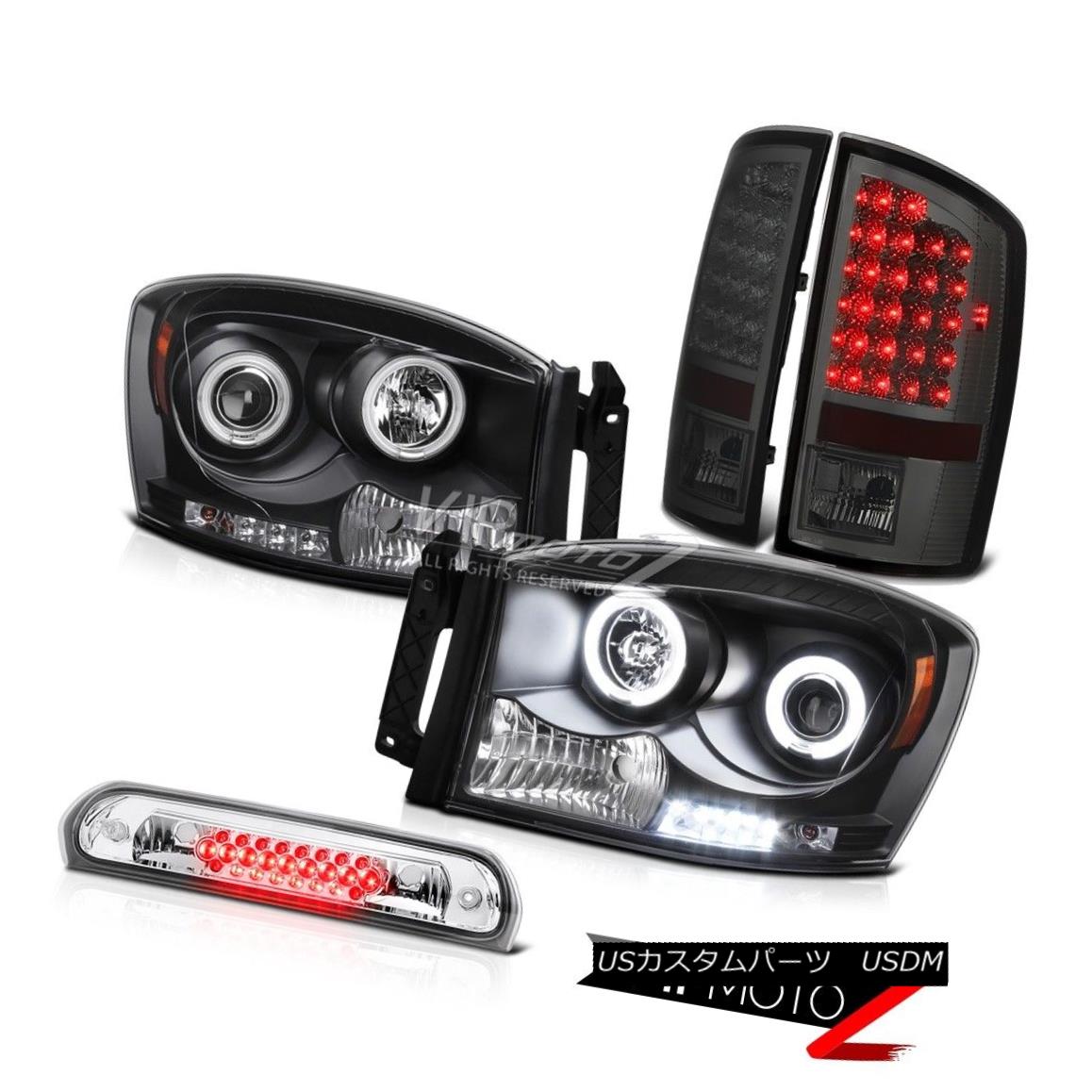 ヘッドライト 2006 Dodge Ram SRT-10 Black Angel Eye Projector L.E.D Tail Light 3rd Brake Cargo 2006年ダッジラムSRT-10ブラックエンジェルアイプロジェクターL.E.Dテールライト第3ブレーキカーゴ 【並行輸入品】